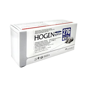 Ozdent Hogen Spitze Dental Cartridge Needles, 27 Gauge x 35mm, Imperial Thread, 100 Pieces/Box
