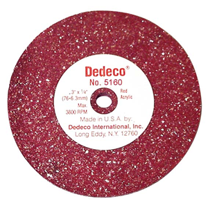 DEDECO LATHE WHL RED MED CRS 3X3/8 inch Each
