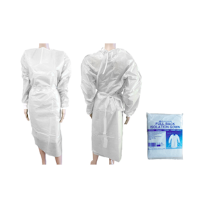 Liv Isolation Gown with Tie, Full Back, Knitted Wrist, AAMI Level 3, 50GSM, Nonwoven PP/PE, White, 1/Pack, 100/Carton Carton
