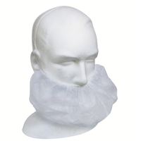 Livingstone Disposable Beard Cover, Double Elastic Ear Loop, Latex Free, 28gsm, White, HACCP Certified, 100/Box Box