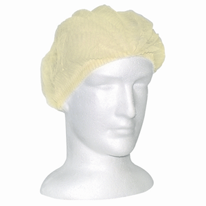 Livingstone Disposable Crimped Hairnet Cap, White, 21 Inches, Double Elastic, Latex Free, 1000/Carton Carton