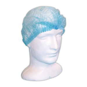 Livingstone Disposable Crimped Hairnet Cap, Blue, 24 Inches, Double Elastic, Latex Free, 1000/Carton Carton