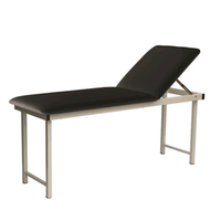 Standard Exam Couch with Powder Coated Frame, 2 Section, Black, 175kg, Each Each