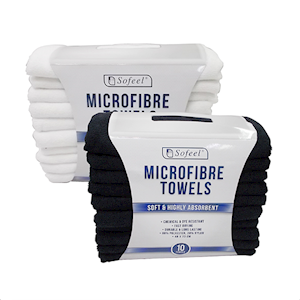 Sofeel Microfibre Salon Towels, 40 X 73cm, White, Each Each