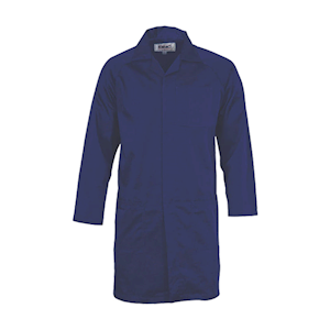DNC Laboratory Coat, Dust Coat, 200GSM, 120 - 130cm, Triple Extra Large, 65pct Polyester, 35pct Cotton, Dark Blue, Each Each
