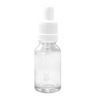 Dropping Bottle, 15ml, with Dropper Set, Clear, Glass, Each Each