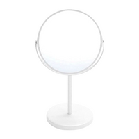 Livingstone Cosmetic Table Mirror, 360deg rotation, Magnifying, Double Sided, White, Round, Each