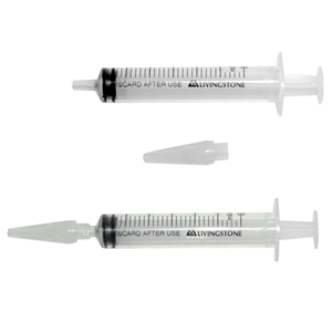 Livingstone Luer Slip Syringe Closure Nozzle Cap, Conical Shape, Non-Sterile, White, Recyclable Plastic, Single Piece Each