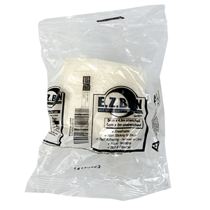 E.Z. Ban Wrap Cohesive Elastic Bandage, 5cm x 2m Stretched to 4.5m, White, 1 Piece/Pack, 24 Packs/Box Box