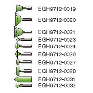 Shofu Dura Green Stones, Shank HP, Shape RD1, No 0032, 12/Pack