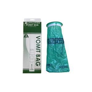 Livingstone Emesis Vomit Bag, 1500mL Capacity, 100pct Biodegradable, in Patented Dispenser, 50 Pieces/Box Box