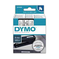 DYMO TAPE ELECT. 9MMX7M BLACK ON WHITE EACH Each