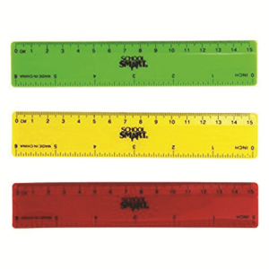Esselte Ruler, 15cm, Plastic, Assorted Colour, Each Each