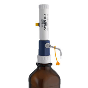 Fortuna Optifix Liquid Dispenser 2-10ml Volume, 0.2ml Division, 0.6pct Accuracy, 0.2pct Imprecision, Yellow, Germany, Each Each
