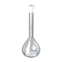 Lincon Volumetric Flask, 250mL, Socket Joint 14/23, Class A, with Polyethylene Stopper, Borosilicate 3.3 Glass, Each (130.202.07) Each
