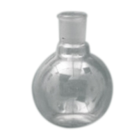 Mowbray Flat-Bottom Spherical/Boiling Flask, 50ml, Socket Joint 24/29, Single Short Neck, Borosilicate Glass, Clear, Each Each