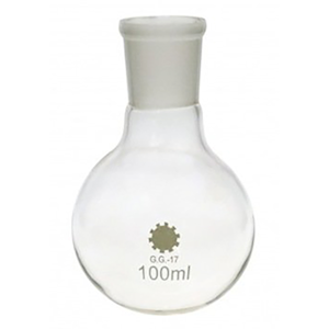 Flask, Round Bottom, 100ml, Short Neck, 24/29 Socket Joint, Borosilicate Glass, Each Each