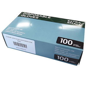 Economy Latex Gloves, Recyclable, Low Powder, Large, 5.5g, Green, Non Therapeutic Use, 100 Pieces/Box