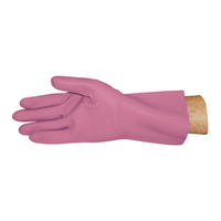 Skin Shield Silver Lined Natural Rubber Gloves, Biodegradable, Size 7.5, Pink, Heavy Weight, 1 Pair/Pack Pair