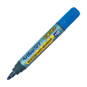 Artline 577 Whiteboard Marker, Bullet Point, 2mm, Blue, Each Loose