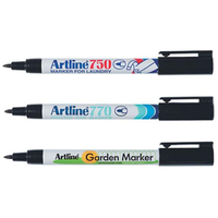 Artline 750 Laundry Marker, Bullet Point, 0.7mm, Black, 12/Box Box