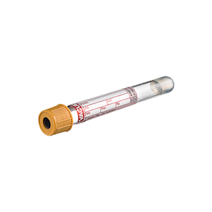 Greiner Premium Vacuette Tube with Gold Cap and Ring, 5mL, CAT Serum Separator Clot Activator, Sterile, 50 Pieces/Pack Pack