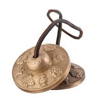 Hamza Tibetan Tingsha Cymbals, 6cm, Lucky Eight, Each