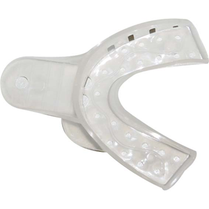H&G Dental Impression Trays, Lower, Medium, White, Disposable, Recyclable Plastic, 12/Bag Bag