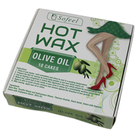 Sofeel Hot Wax, Olive Oil Scent, 10 Cakes of 50 grams, 500 Grams/Box Box