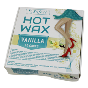 Sofeel Hot Wax, Vanilla Scent, 10 Cakes of 50 grams, 500 Grams/Box Box