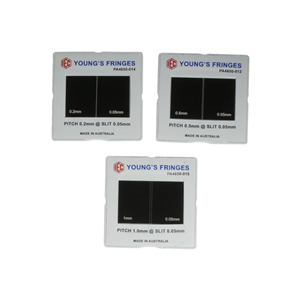 IEC Young's Fringes Set, 3x Double Slit 1.0 ,0.5 , 0.2, 3/Set Each
