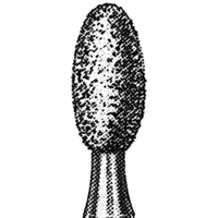 Intensiv 256 Diamond Burs, Flame Ball, ISO 277524 #12, Friction Grip, Medium, Each Each