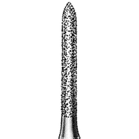 Intensiv 308GS Diamond Burs, Long Bullet, ISO 289514 #12, Friction Grip, Fine, Each Each