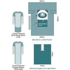 Hip Pack III with Side Pocket Sterile 4/Box Box