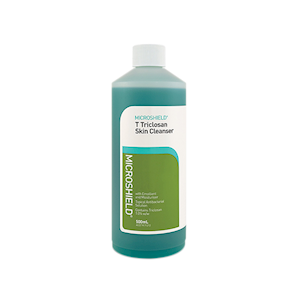 Microshield® T Triclosan Skin Cleanser, Topical Antibacterial Solution, 1.0pct w/w Triclosan, 500mL, 12/Carton Carton