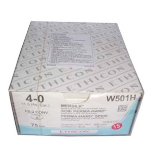 W501H Silk 4/0 16mm Curved Cutting, 75cm 36/Box Box