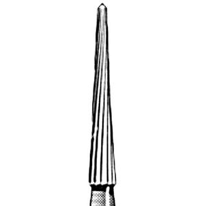 Jet Tungsten Carbide Bur, Long Taper Trim T3, Fg 016, 5/Pack Pack