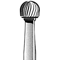 Jet 9006 Tungsten Carbide Burs, Finishing, Ball Shaped, Friction Grip, 018, Each Each