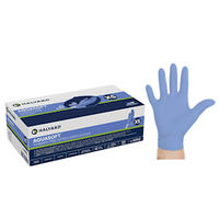 Halyard Aquasoft Nitrile Examination Gloves, Powder Free, Small, Blue, 300/Box Box