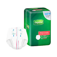 DEPEND FITTED BRIEFS LARGE 18/PK Pack