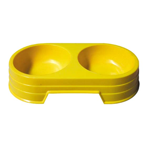 TWIN FEEDING BOWL,LARGE, PLASTIC Each