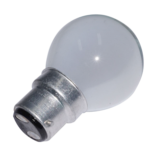 SPARE LAMP FOR LAMPMI12, 240V, 25 watt, BC, pearl, 'fancy round' shape (PA2042-001) Each