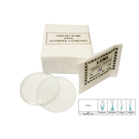 Lens Set, 50mm Diameter, 1 Bi-Convex, 1 Bi-Concave, 2 Convex, 2 Concave, 30cm Focal Length, Set of 6 Set