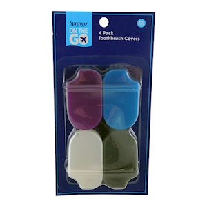 Sprayco On The Go Travel Toothbrush Covers, 4 Pieces/Pack