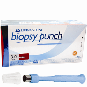 Livingstone Biopsy Punch with Stainless Steel Cutting Edge