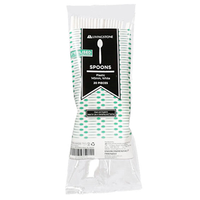 Livingstone Recyclable Plastic Spoons Sterile, 145mm, White, 20/Pack, 50 Packs or 1,000/Carton Carton