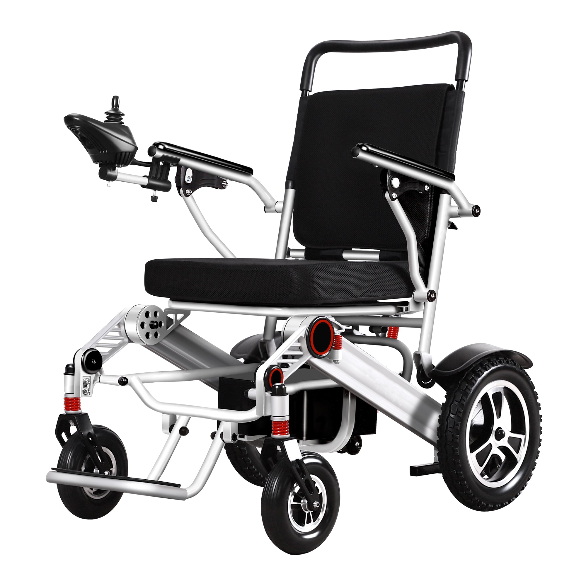 Livingstone Power Electric Wheelchair, 107 x 64.5 x 97 cm, Max. Capacity: 120kg, Lightweight, Lithium Batteries, Black & Silver, Each
