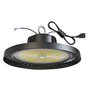 Livingstone UFO Highbay Light, 305 x 305(W) x 120(H) mm, 90deg Beam Angle, With 1-2 Metres Cable Plug and Remote Control, 200W, Each