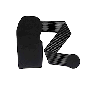 LP Shoulder Support Brace Wrap, Adjustable Strap, One Size Fits All, Black, Each Each