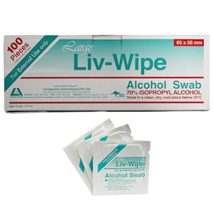 Liv-Wipe Large Alcohol Swabs Prep Pad
